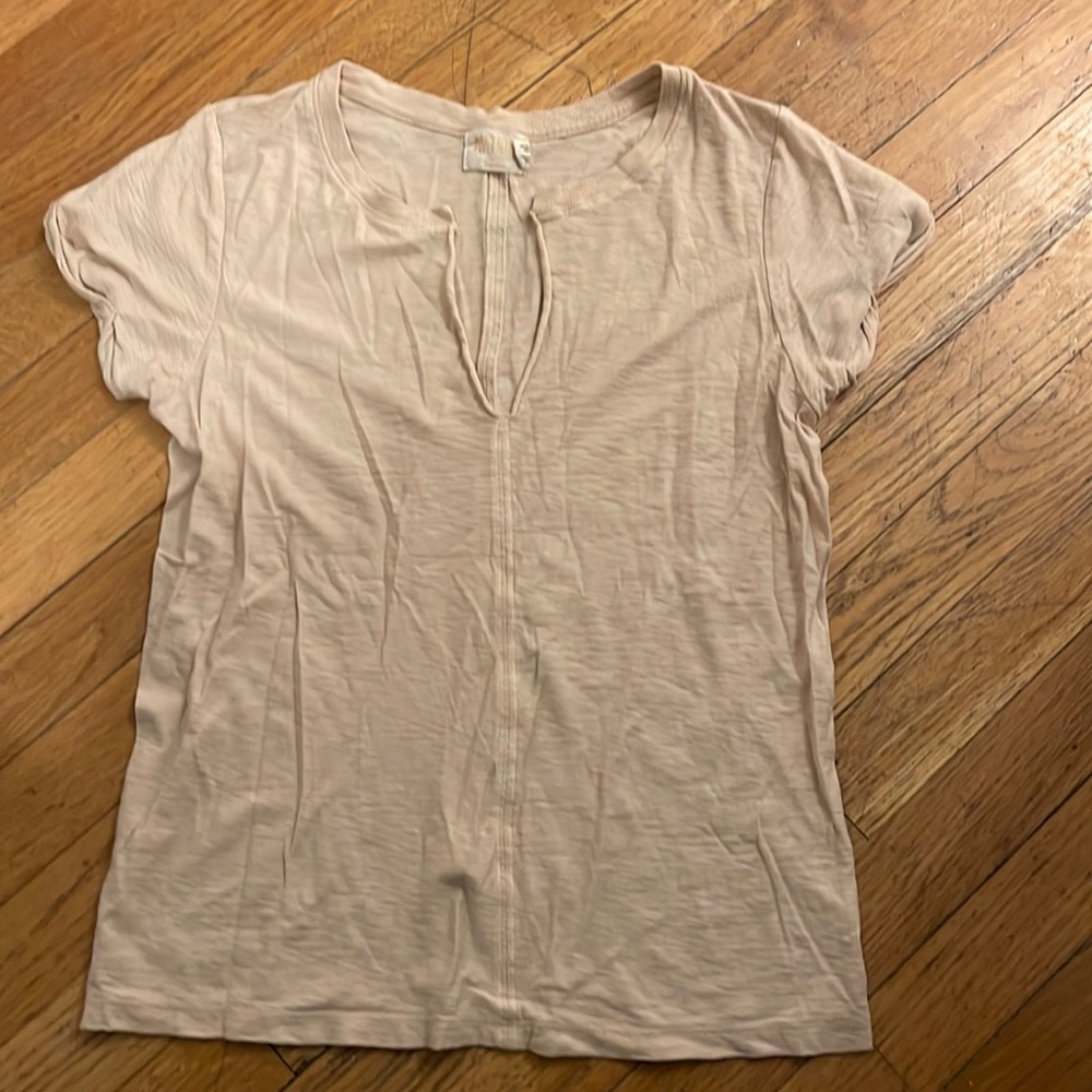 Nation LTD open front deep v shirt